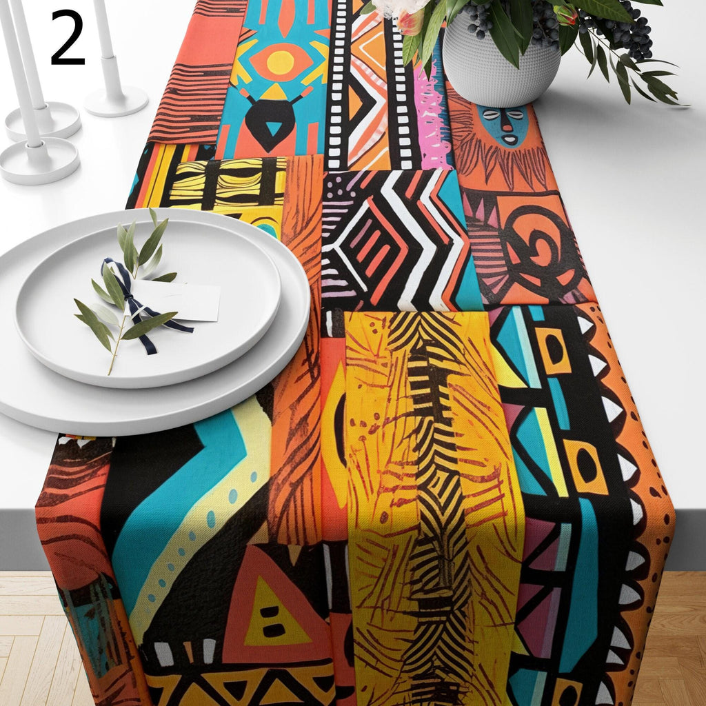 African Mucloth Table Runner, Ethnic Geometric Table Runner, Mudcloth African Table Runner, African Tribal Table Decor, Ethnic Table Decor