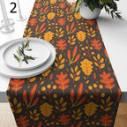 Thanksgiving Table Runners, Autumn Leaf Table Runner, Fall Leaves Table Runner, Autumn Table Decor, Orange Thanksgiving Table Cloth