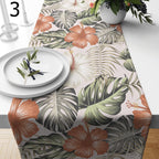 Tropical Leaf Table Runner, Exotic Plant Leaf Table Runenrs, Botanical Table Runner, Tropic Floral Table Runners, Monstera Leaf Table Runner
