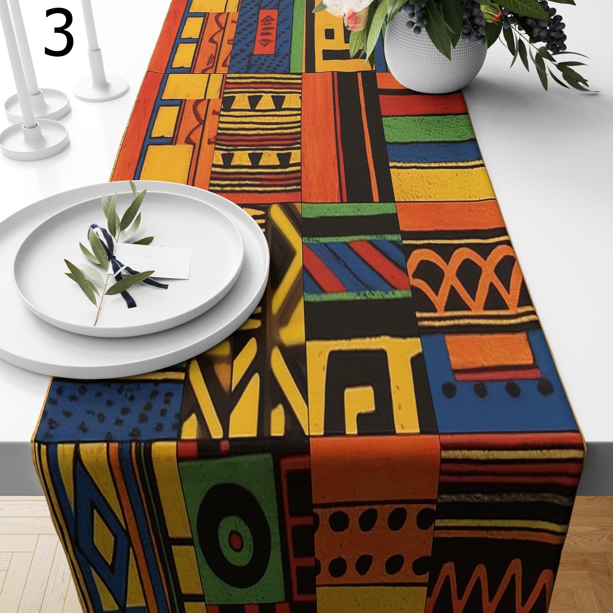 African Mucloth Table Runner, Ethnic Geometric Table Runner, Mudcloth African Table Runner, African Tribal Table Decor, Ethnic Table Decor