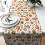 Thanksgiving Pumpkin Table Runner, Thanksgiving Table Runner, Fall Table Runner, Autumn Leaves Table Runner, Fall Orange Leaf Table Runners