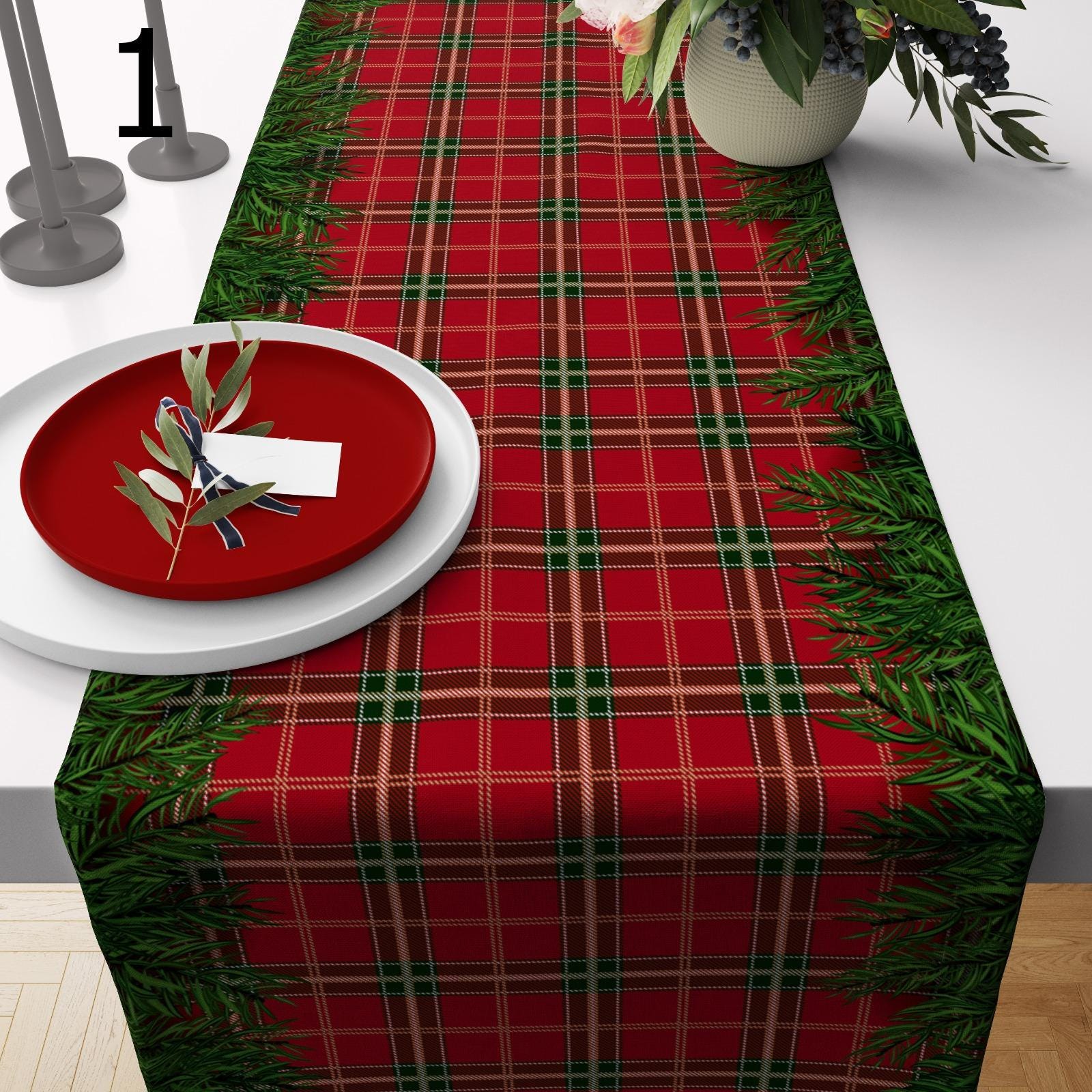 Christmas Table Runner, Holiday Table Runner, Xmas Table Runner, Merry Christmas Red Green Table Runner, Christmas Table Cloth