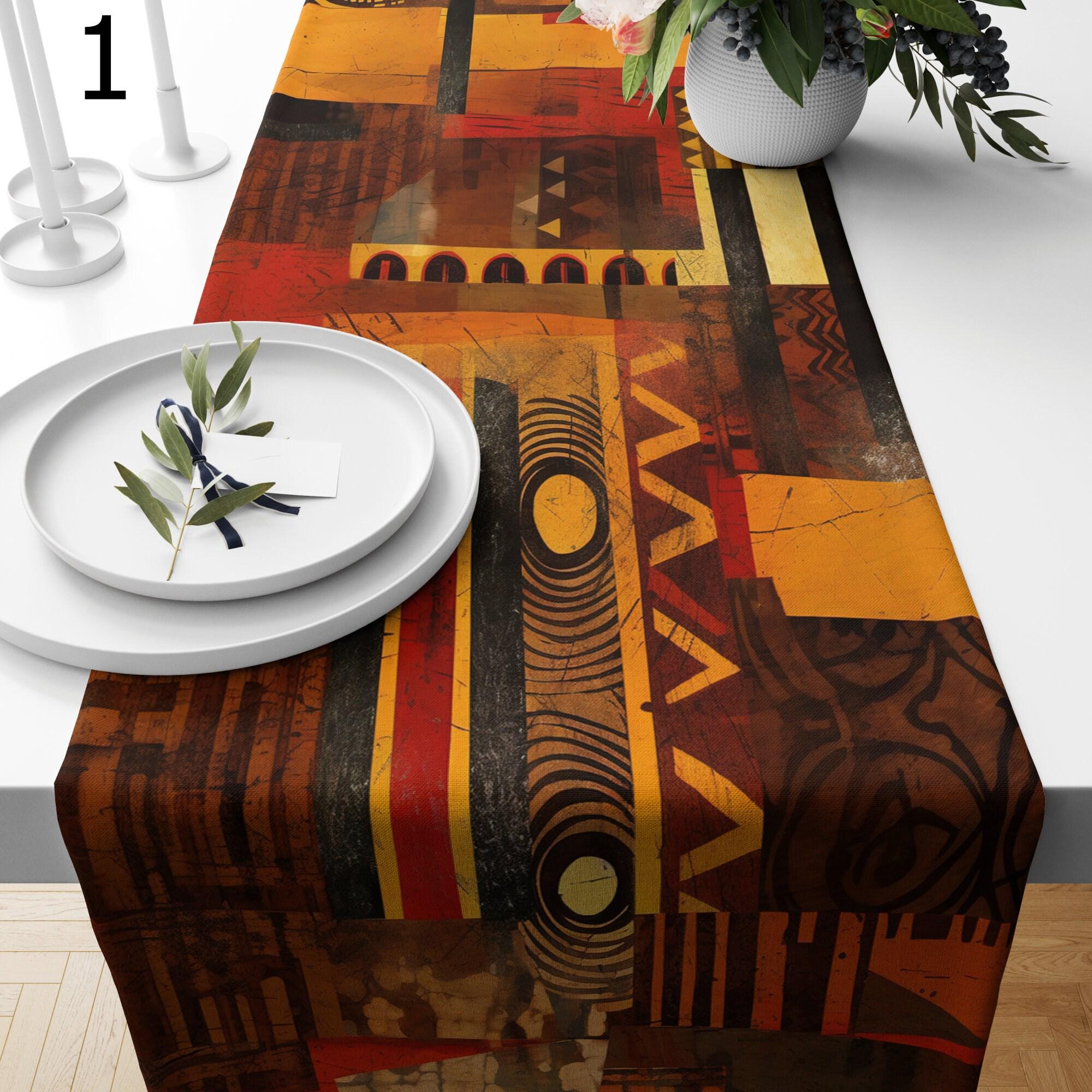 African Mucloth Table Runner, Ethnic Geometric Table Runner, Mudcloth African Table Runner, African Tribal Table Decor, Ethnic Table Decor