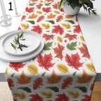 Thanksgiving Table Runners, Autumn Leaf Table Runner, Fall Leaves Table Runner, Autumn Table Decor, Orange Thanksgiving Table Cloth