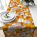 Autumn Plaid Runner, Fall Table Decor, Thanksgiving Table Runner, Halloween Table Runner, Halloween Kitchen Decor,  Thanksgiving Gift
