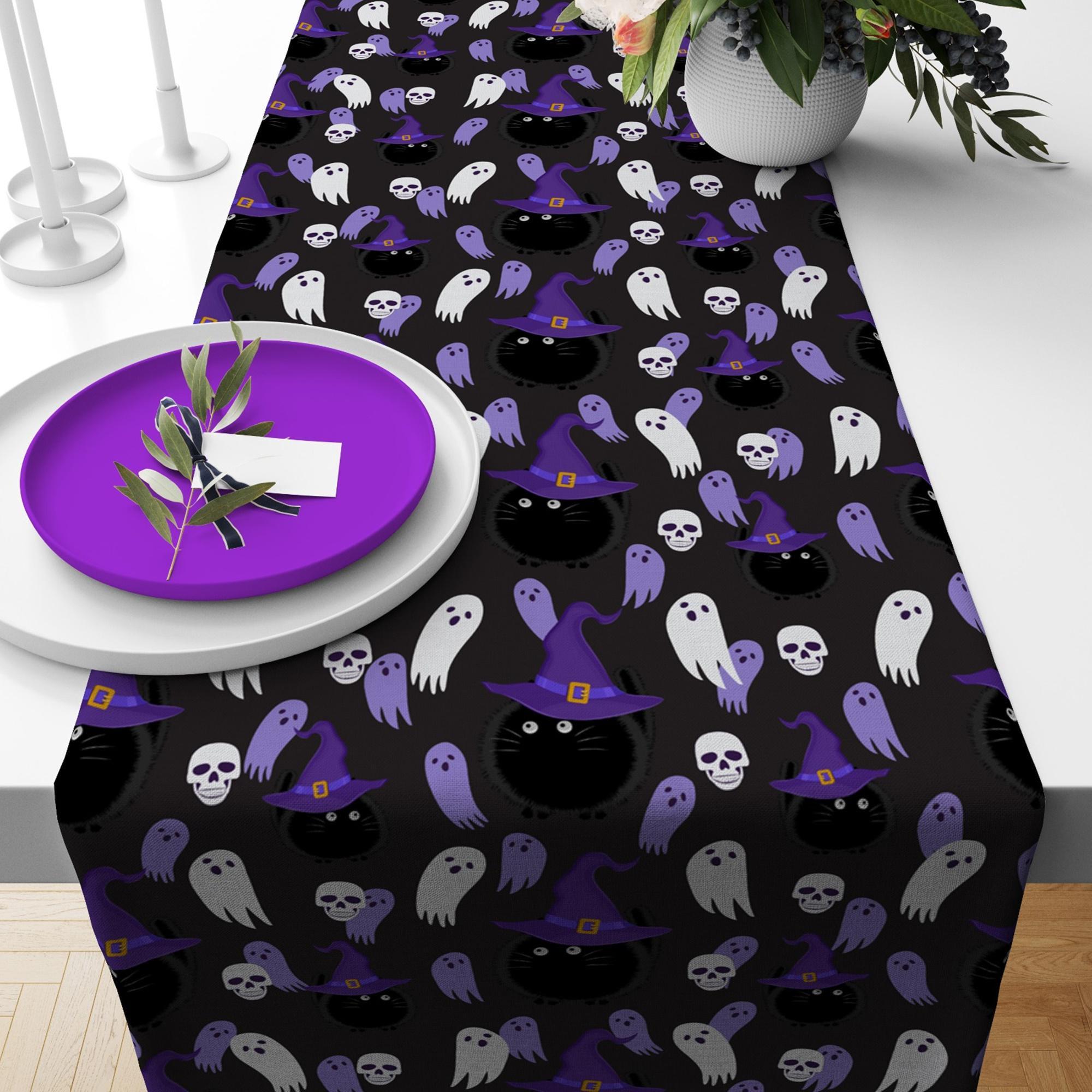 Halloween Table Runner, Halloween Spooky Table Runner, Halloween Boo Table Runner, Halloween Tablecloth, Halloween Party Table Decor