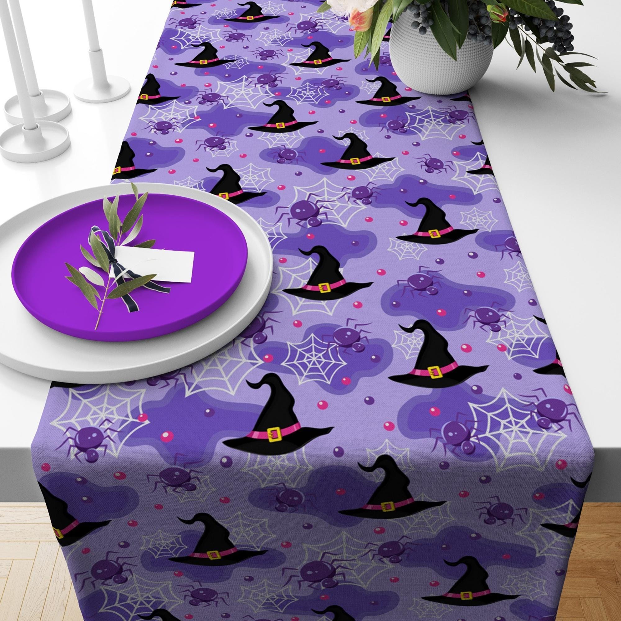 Halloween Table Runner, Halloween Spooky Table Runner, Halloween Pumpkin Runner, Halloween Gift, Halloween Party Table Decor