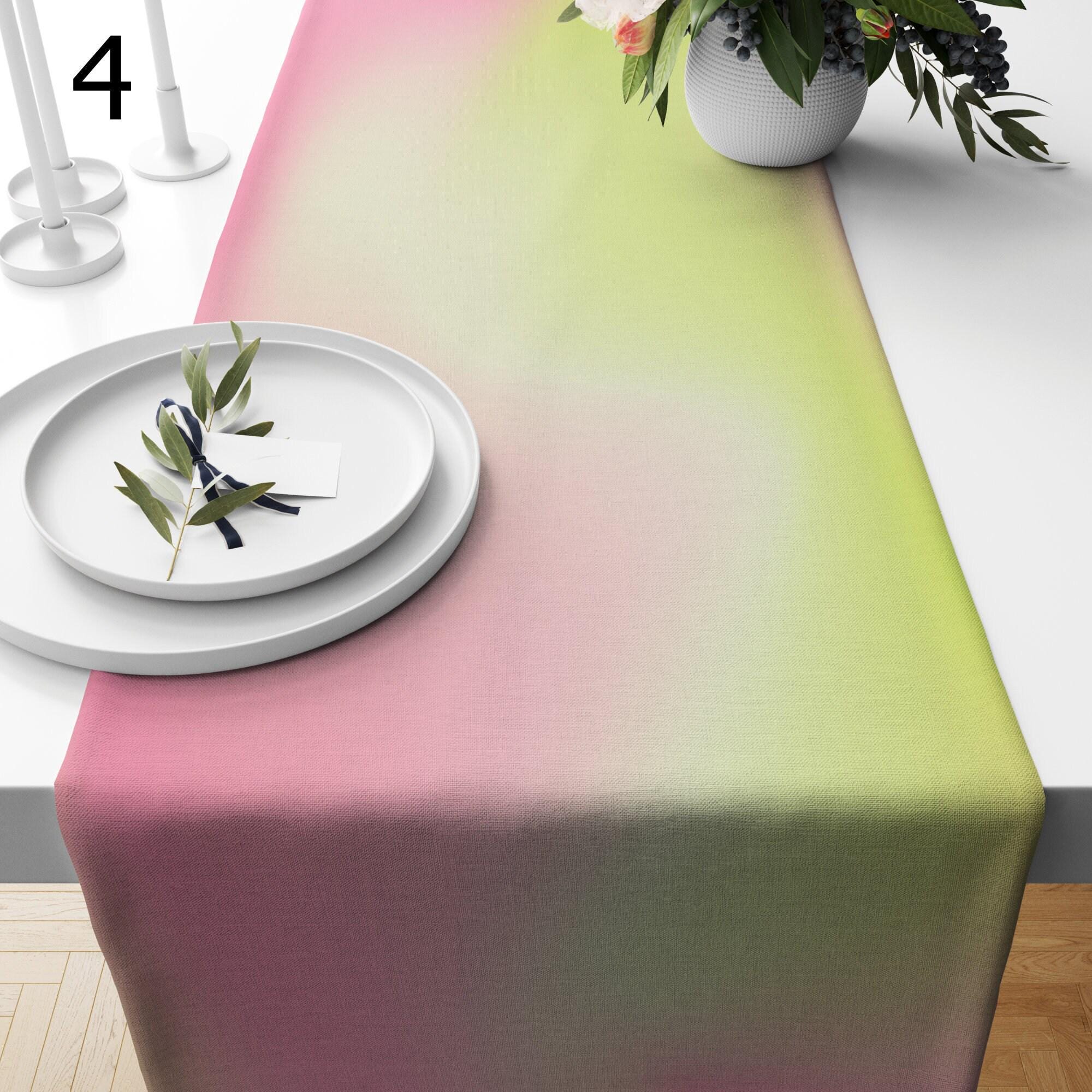Modern  Abstract Table Runner, Multicolor Painting Table Runner, Boho Colorful Table Runner, Abstract Table Decor, Abstract Tablecloth