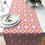 Pink Orange Retro Table Runner, 70s Retro Table Runner, Retro Geometric Abstract Table Runner, Mid Century Table Runner, Mcm Table Runners