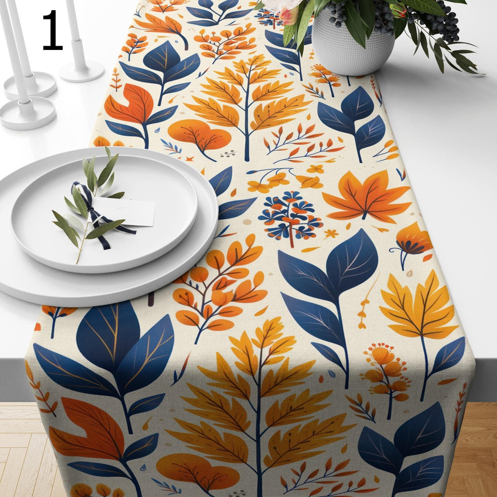 Thanksgiving Table Runner, Autumn Leaves Table Runner, Fall Table Decor, Autumn Gift, Thanksgiving Party Tablecloth, Fall Table Runner