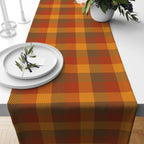 Autumn Plaid Runner, Fall Table Decor, Thanksgiving Table Runner, Halloween Table Runner, Halloween Kitchen Decor,  Thanksgiving Gift