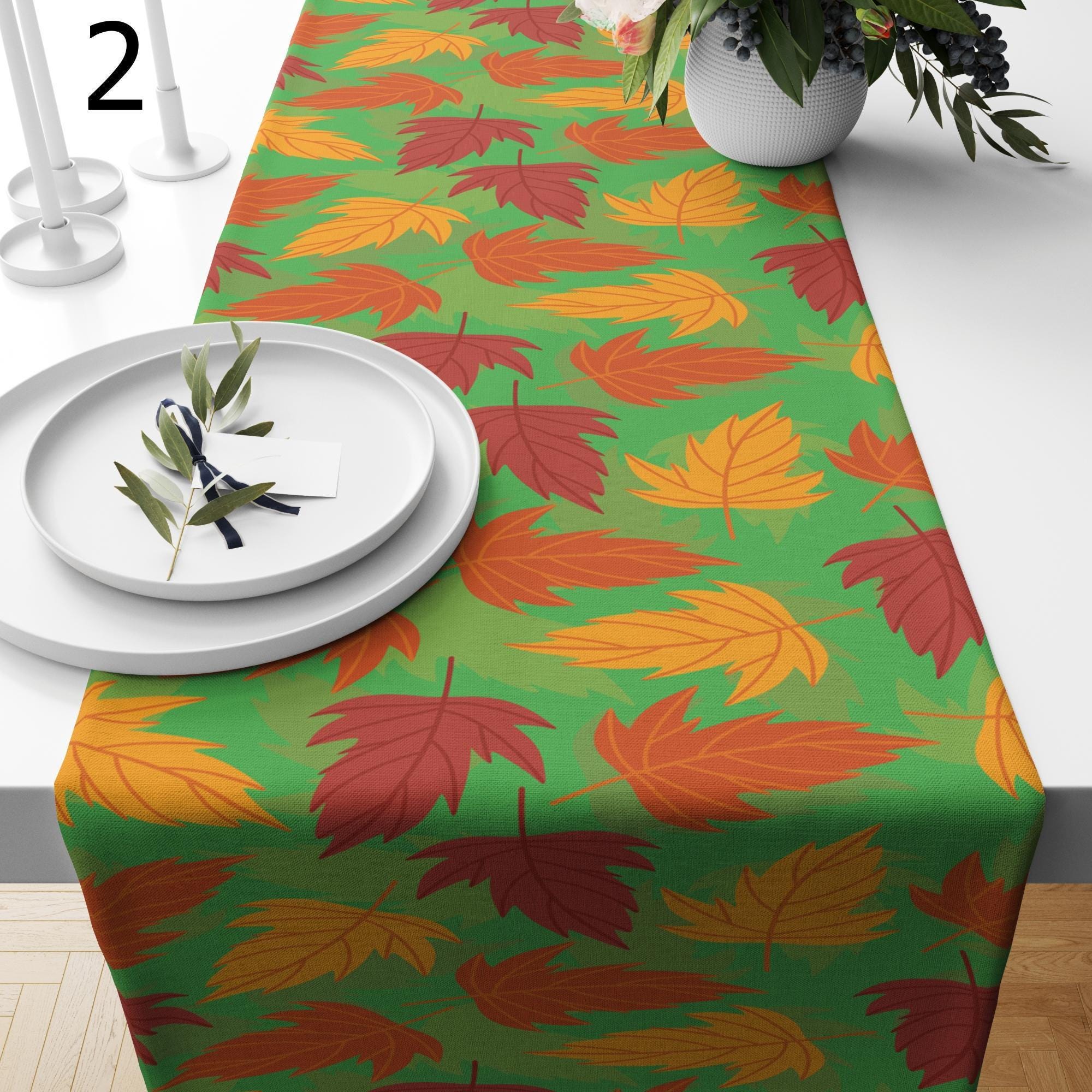 Autumn Dry Leaf Table Runner, Fall Leaves Table Runner, Thanksgiving Table Runner, Fall Thanksgiving Home Decor, Fall Home Decor Runner