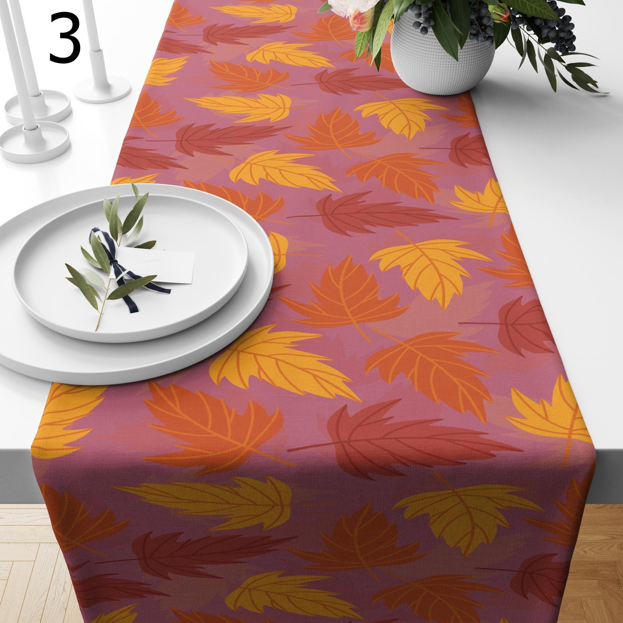 Autumn Dry Leaf Table Runner, Fall Leaves Table Runner, Thanksgiving Table Runner, Fall Thanksgiving Home Decor, Fall Home Decor Runner