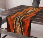 Ethnic Table Runner, African Geometric Tribal Table Runner, Aztec Table Runners, Terracotta Southwestern Table Runners