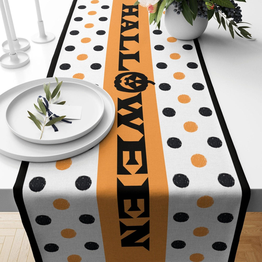 Halloween Runner, Halloween Table Runner, Halloween Decor, Pumpkin Runner, Halloween Gift, Halloween Party