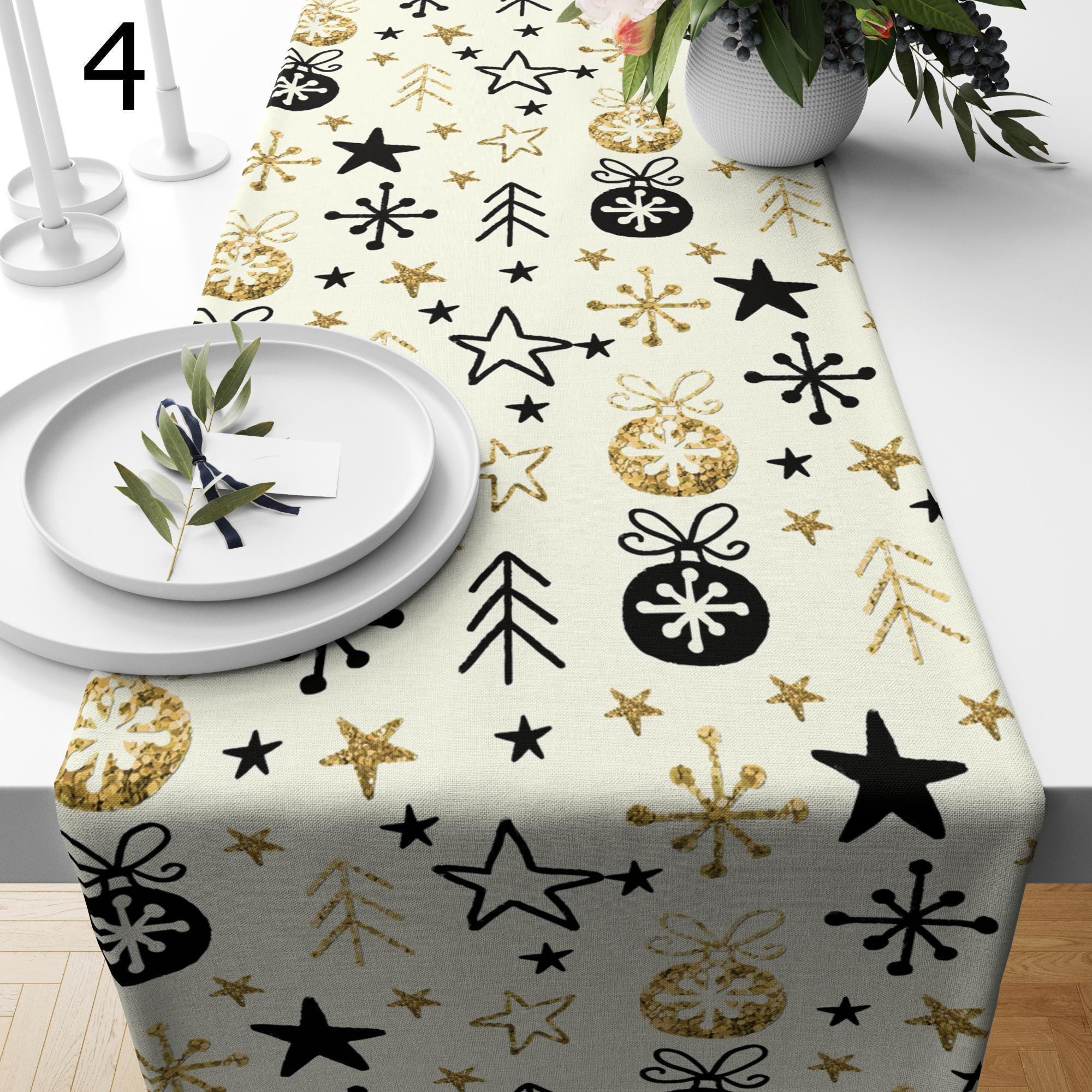 Xmas Winter Table Runner, Christmas Snowflake Table Runner, Xmas Table Runners, Merry Christmas Table Runner, Christmas Table Runner