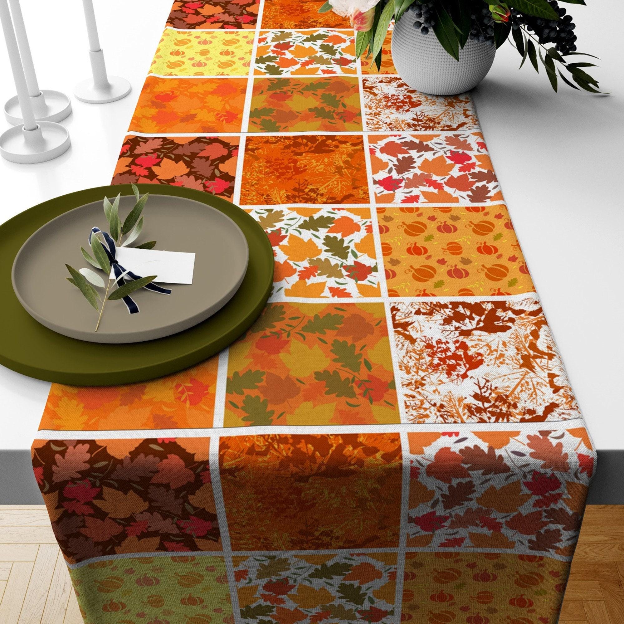 Autumn Pumpkin Table Runner, Thanksgiving Table Runner, Pumpkin Table  Runner, Fall Table Runner, Fall Home Decor, Thanksgiving Gift