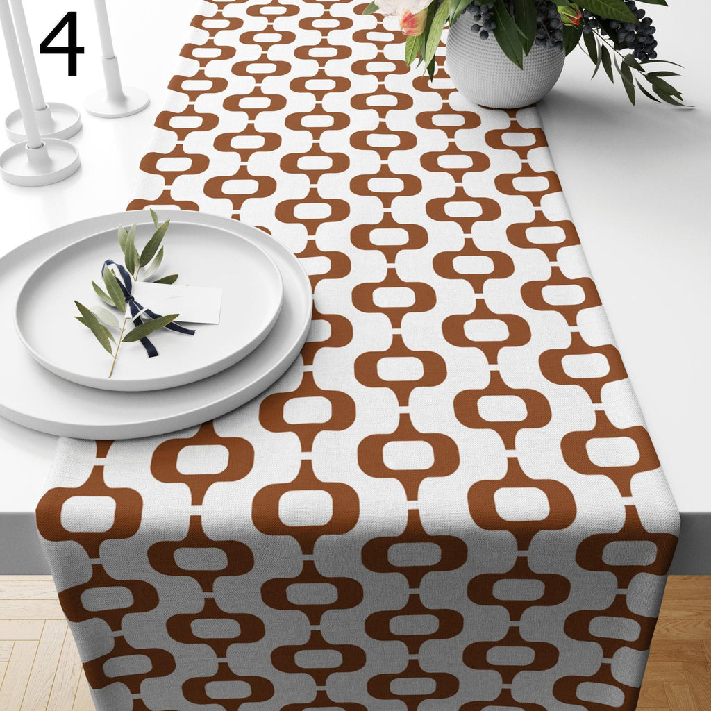 Mid Century Modern Table Runner, 70s Retro Table Runner, Geometric Retro Table Runner, 80s Retro Party Table Decor, 60s Table Decor Runner