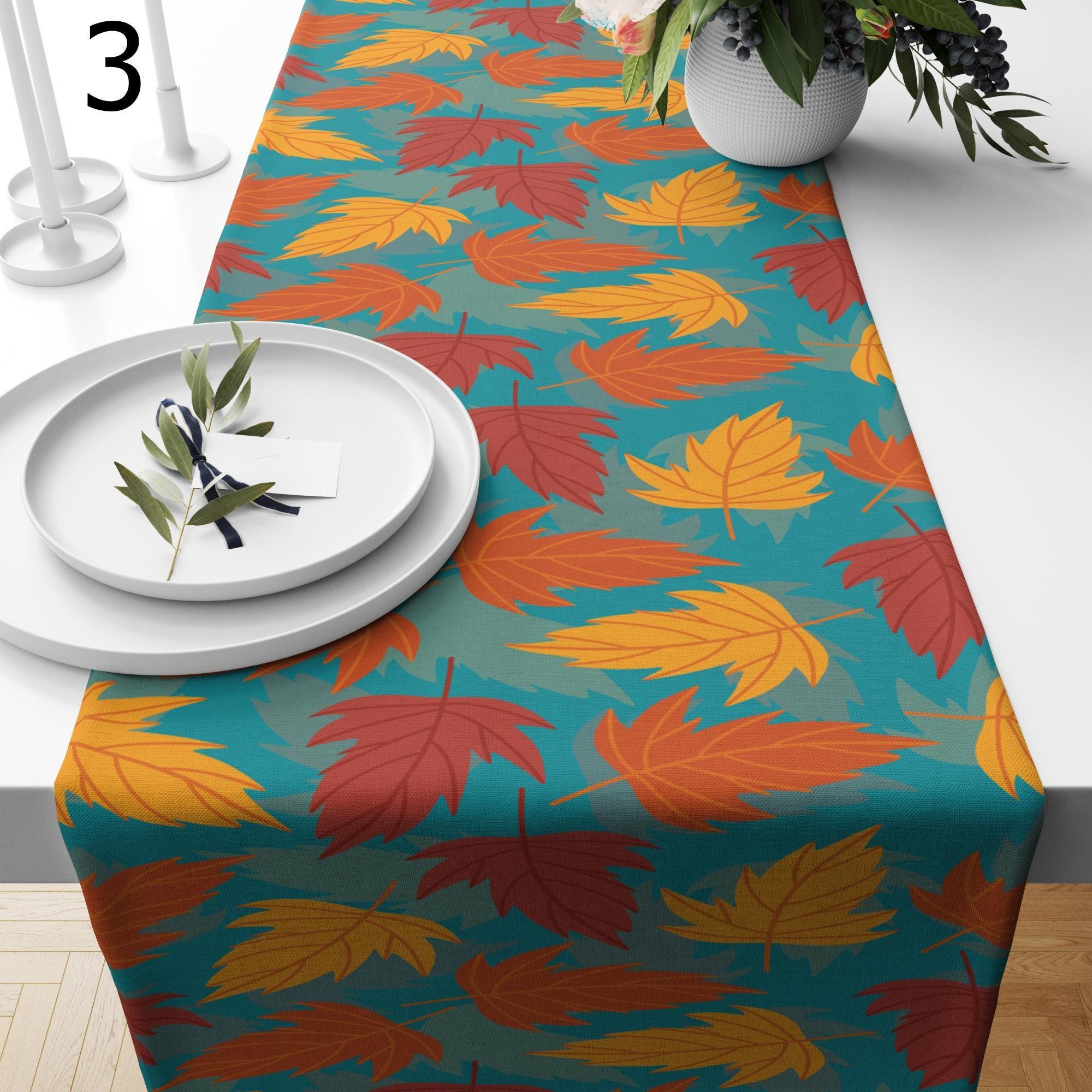 Fall Leaves Table Runners, Autumn Leaf Table Runner, Thanksgiving Party Table Runners, Thanksgiving Table Decor, Fall Leaves Table Cover