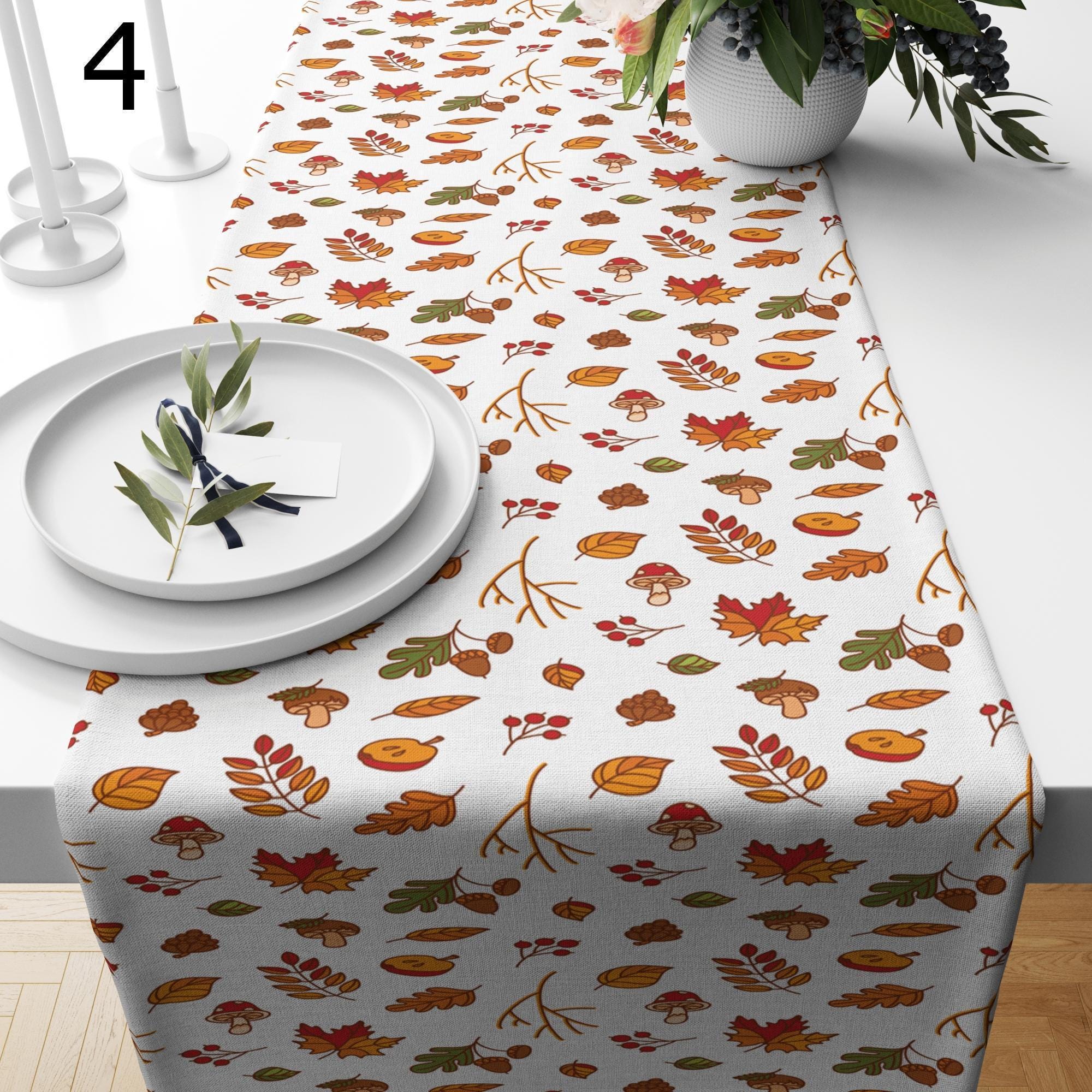 Fall Leaves Table Runners, Autumn Leaf Table Runner, Thanksgiving Party Table Runners, Thanksgiving Table Decor, Fall Leaves Table Cover