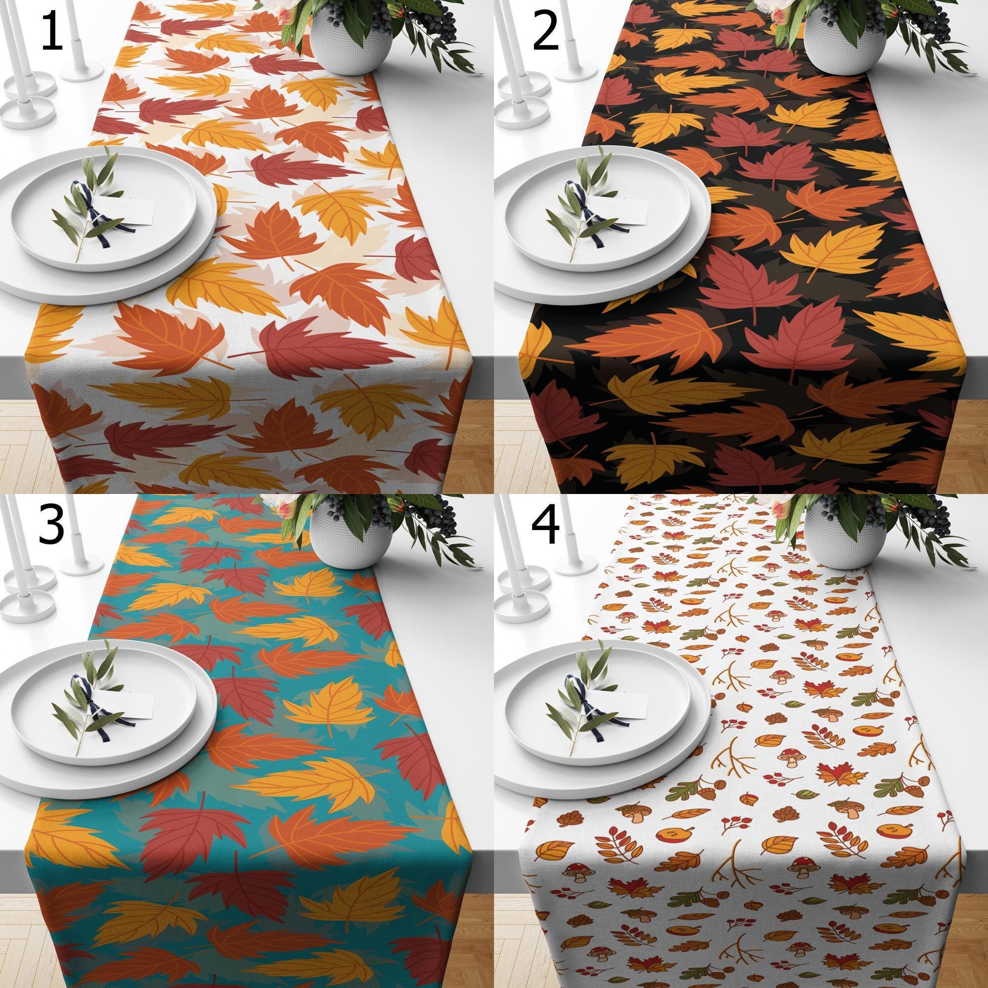 Fall Leaves Table Runners, Autumn Leaf Table Runner, Thanksgiving Party Table Runners, Thanksgiving Table Decor, Fall Leaves Table Cover
