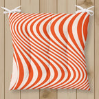 Summer Chair Cushions, Tropical Palm Square Chair Pad, Chair Cushion with Ties, Kitchen Seat Pad, Chair Pads with Ties, Patio Chair Cushions