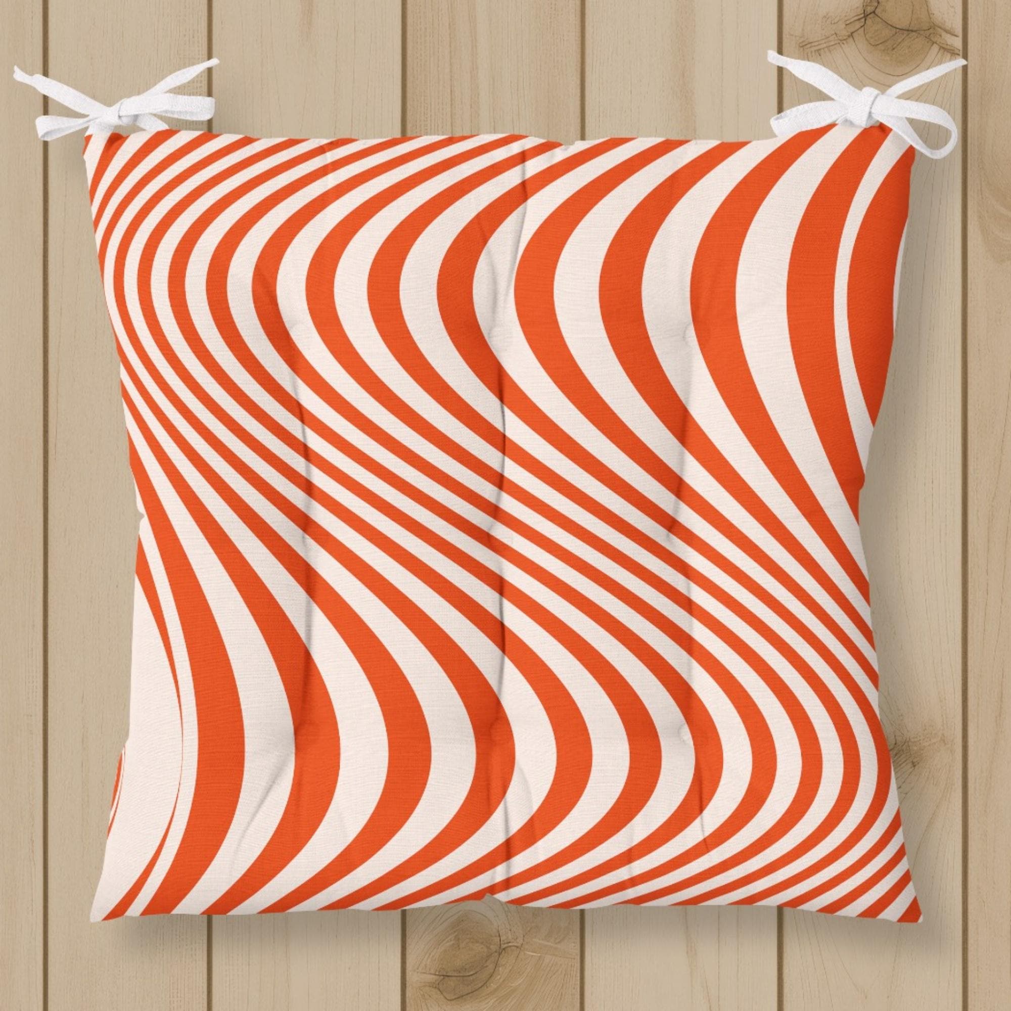 Summer Chair Cushions, Tropical Palm Square Chair Pad, Chair Cushion with Ties, Kitchen Seat Pad, Chair Pads with Ties, Patio Chair Cushions