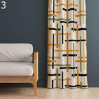 Mid Century Modern Curtains, 70s Curtains, Retro Orange Curtain, Retro Geometric Abstract Curtain, Mod Print Drapes, Retro 80s Curtains
