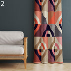 Grey Abstract Curtains, Mid Century Grey Curtains, Modern Grey Panels, Grey Grommet Drapes, MCM Abstract Panel Curtains