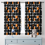 Retro Bauhaus Curtains, Mid Century Modern Curtain Panels, 70s Retro Window Curtain, MCM Style Living Room Curtain, 80s Bauhaus Curtains