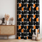 Retro Bauhaus Curtains, Mid Century Modern Curtain Panels, 70s Retro Window Curtain, MCM Style Living Room Curtain, 80s Bauhaus Curtains