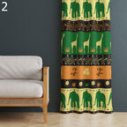 African Vintage Grommet Curtain, African Print Drapes, Ethnic Curtains, African Leopard Curtains, African Animals Blackout Curtain