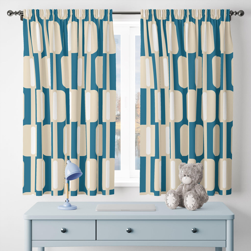 Mid Century Modern Curtain Panels, Retro 70s Curtains, Mcm Curtain Panels, Retro Groovy Curtains, Modern Art Deco Style Curtain