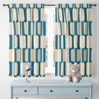 Mid Century Modern Curtain Panels, Retro 70s Curtains, Mcm Curtain Panels, Retro Groovy Curtains, Modern Art Deco Style Curtain