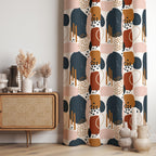 Modern Abstract Window Curtains, Abstract Blackout Curtain Panel, Abstract Grommet Curtain, Modern Abstract Drapes, Abstract Curtains