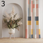 Retro Boho Curtains, Mid Century Modern Curtain Panels, Hippie Retro Window Curtain, Abstract Retro Style Living Room Curtain, Boho Curtains