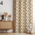 Retro Geometric Curtains, Mid Century Modern Curtain Panels, Beige Modern Art Deco Style Curtain,  Retro 70s Curtains, Mcm Curtain Panels