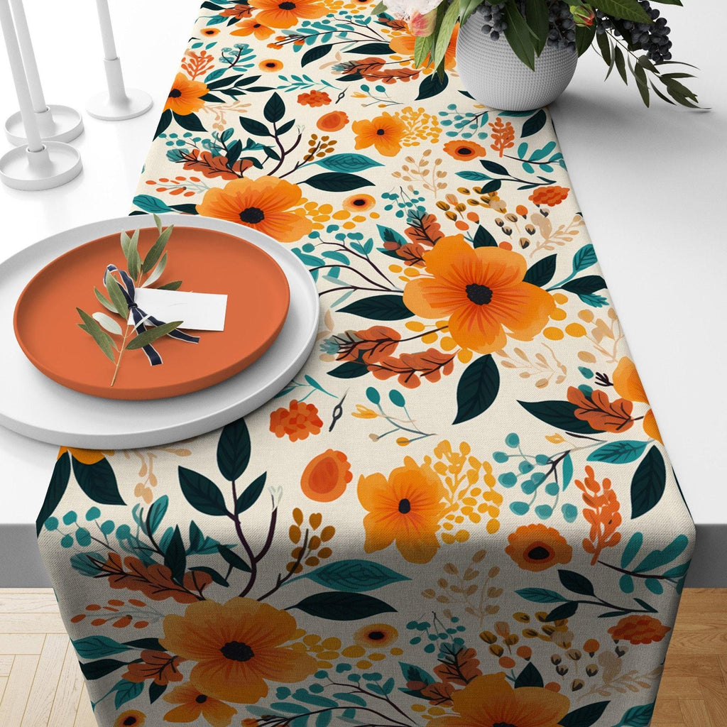 Autumn Table Runner, Fall Mushroom Table Runner, Thanksgiving Table Runner, Fall Home Decor, Thanksgiving Gift, FallParty