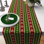 Christmas Table Runner, Holiday Table Runner, Xmas Table Runner, Merry Christmas Red Green Table Runner, Christmas Table Cloth