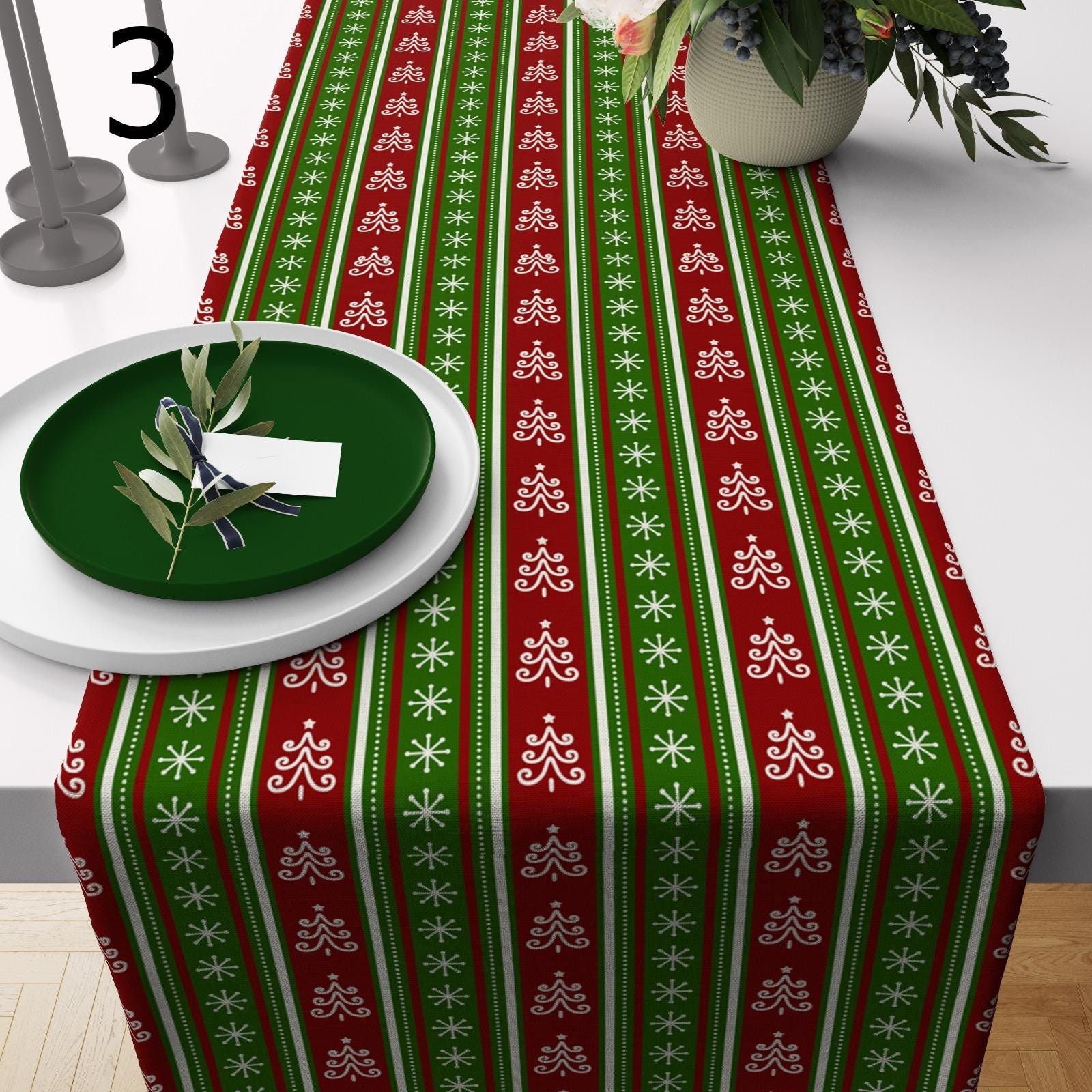 Christmas Table Runner, Holiday Table Runner, Xmas Table Runner, Merry Christmas Red Green Table Runner, Christmas Table Cloth