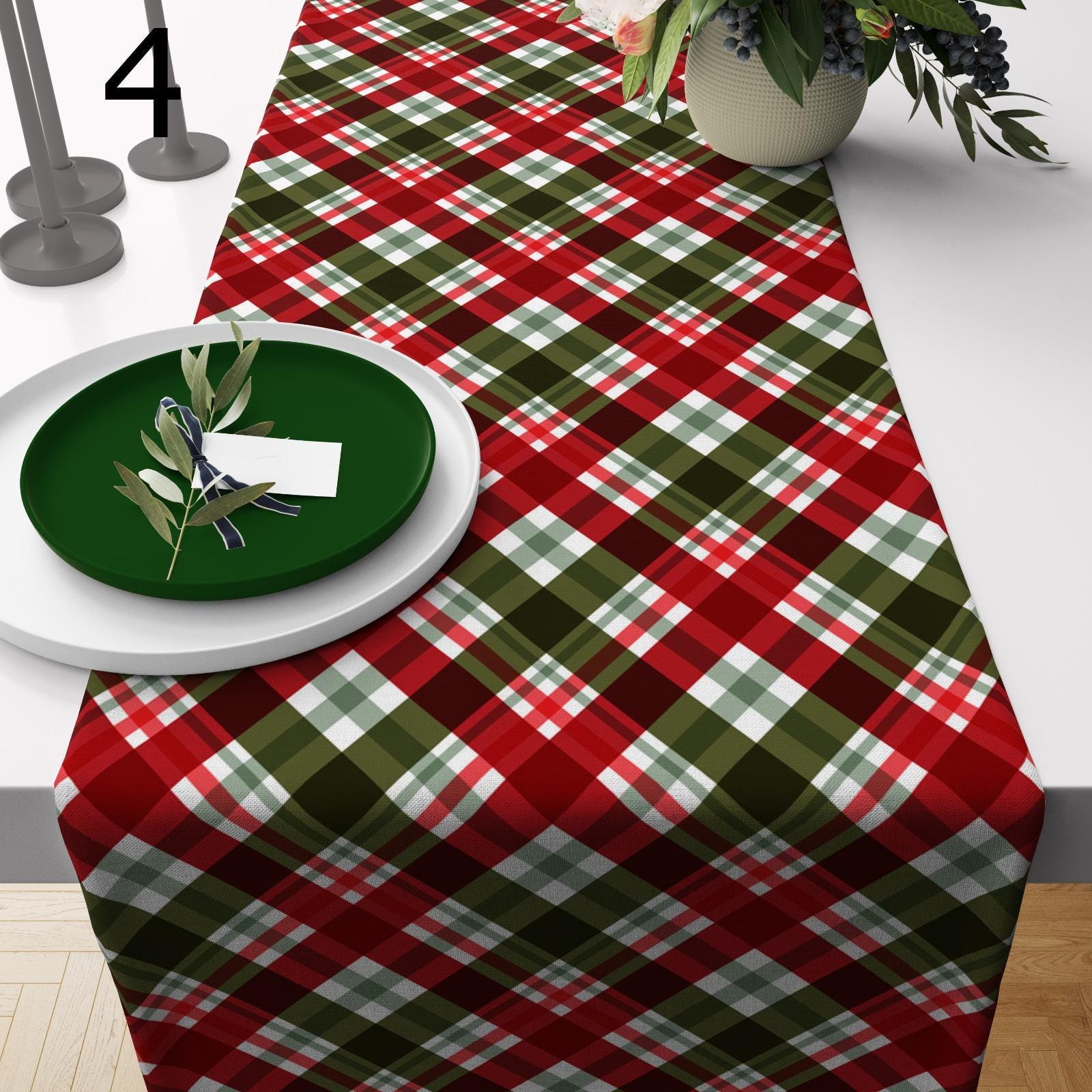 Christmas Table Runner, Holiday Table Runner, Xmas Table Runner, Merry Christmas Red Green Table Runner, Christmas Table Cloth