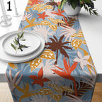 Tropical Leaf Table Runner, Exotic Plant Leaf Table Runenrs, Botanical Table Runner, Tropic Floral Table Runners, Monstera Leaf Table Runner