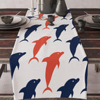 Ocean Starfish Table Runner, Dolphin Fish Table Runner, Nautical Sea Horse Table Runner, Yatch Table Decor, Beach House Decor
