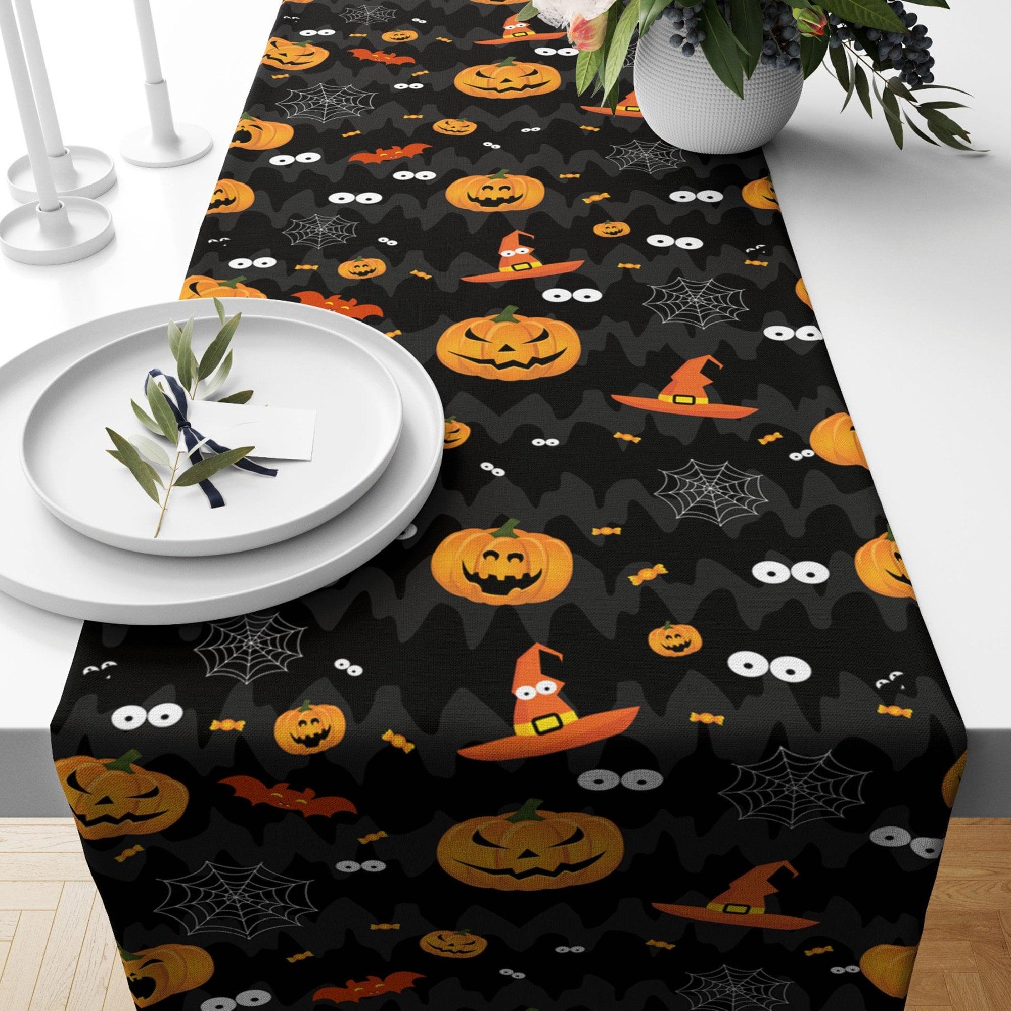 Halloween Table Runner, Halloween Spooky Table Runner, Halloween Boo Table Runner, Halloween Tablecloth, Halloween Party Table Decor