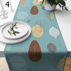 Mid Century Modern Table Runner, Retro Abstract Leaves Table Runner, Retro Party Table Runner, 70s Table Runner, Teal Brown Table Runner