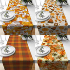 Autumn Plaid Runner, Fall Table Decor, Thanksgiving Table Runner, Halloween Table Runner, Halloween Kitchen Decor,  Thanksgiving Gift