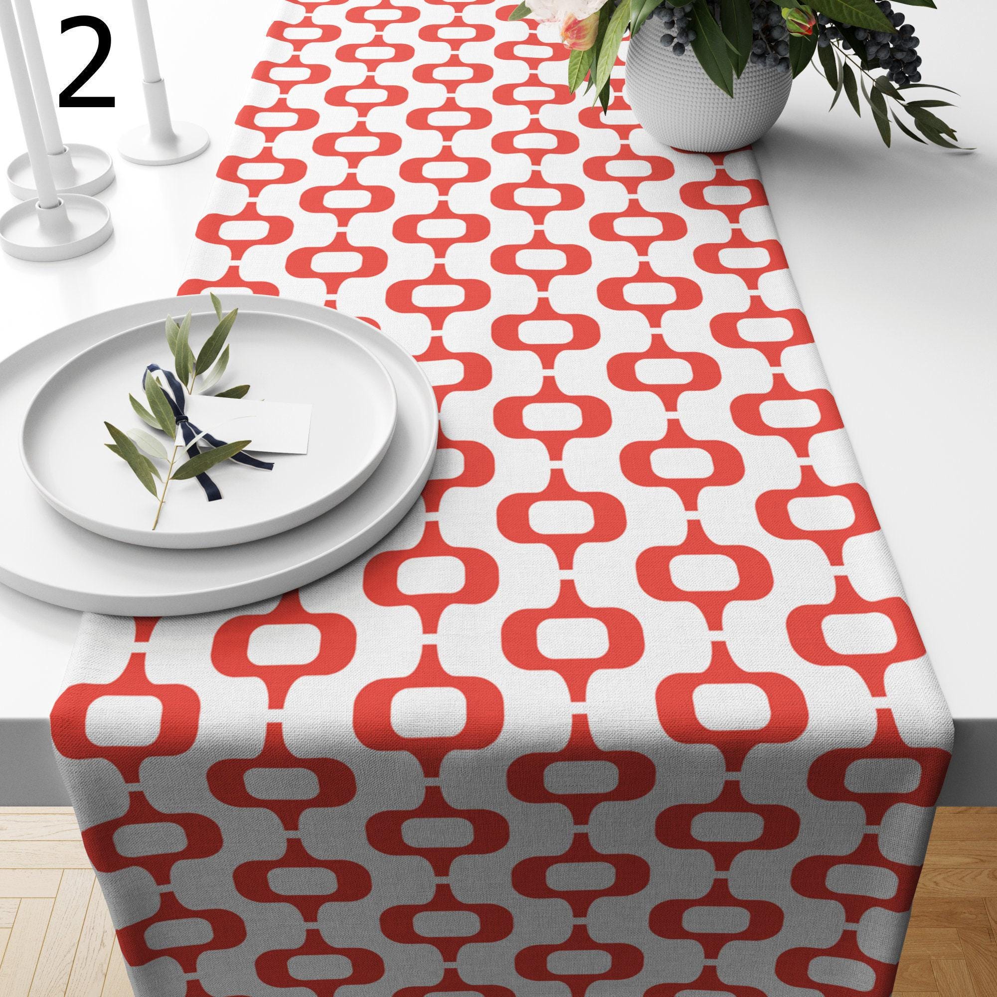 Mid Century Modern Table Runner, 70s Retro Table Runner, Geometric Retro Table Runner, 80s Retro Party Table Decor, 60s Table Decor Runner