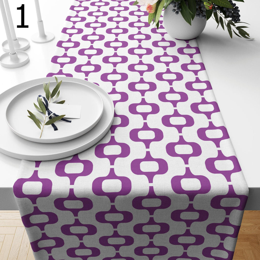 Mid Century Modern Table Runner, 70s Retro Table Runner, Geometric Retro Table Runner, 80s Retro Party Table Decor, 60s Table Decor Runner
