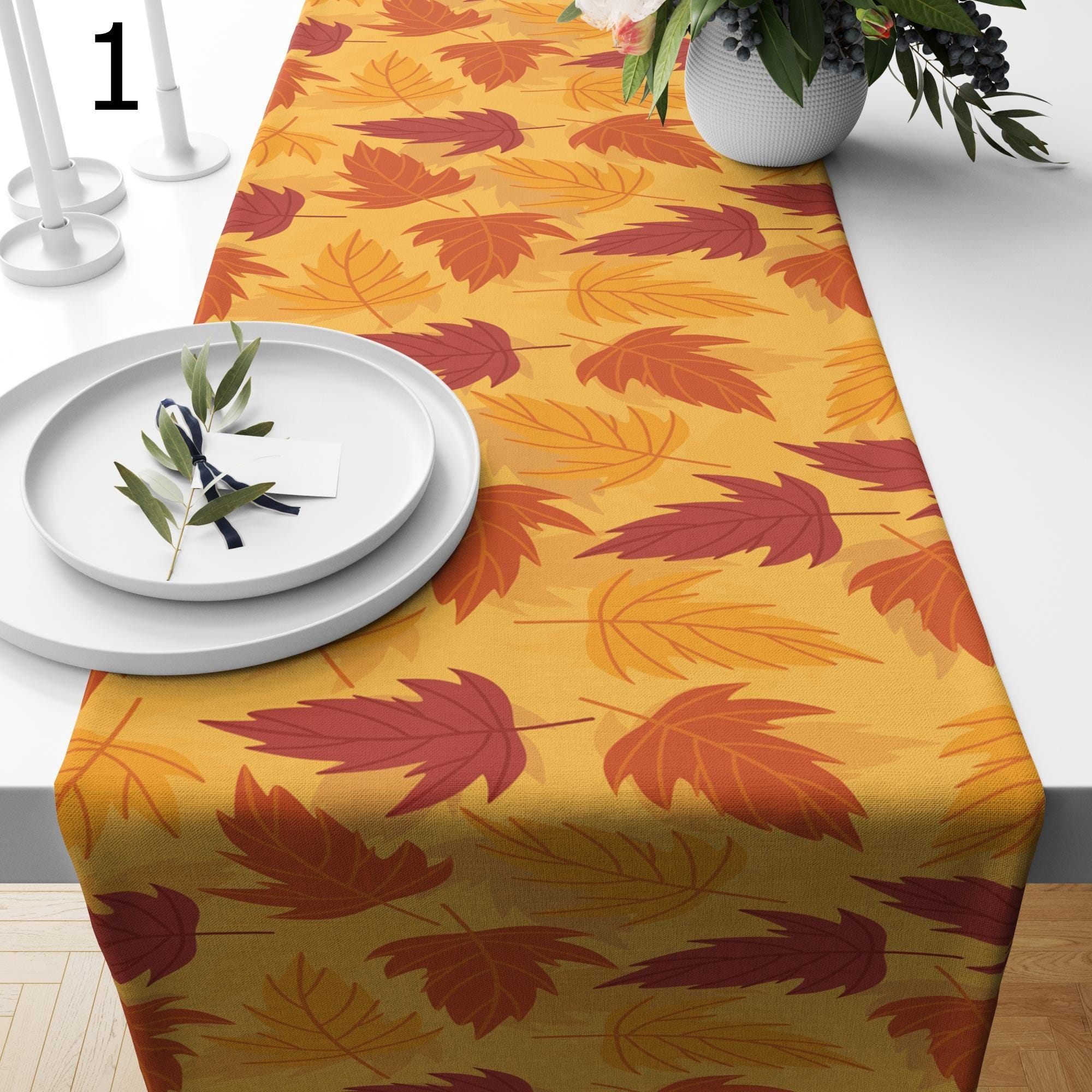 Autumn Dry Leaf Table Runner, Fall Leaves Table Runner, Thanksgiving Table Runner, Fall Thanksgiving Home Decor, Fall Home Decor Runner