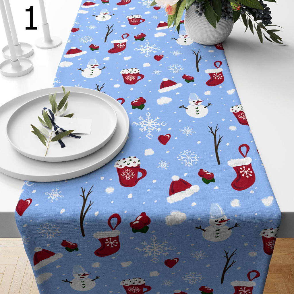 Xmas Winter Table Runner, Christmas Snowflake Table Runner, Xmas Table Runners, Merry Christmas Table Runner, Christmas Table Runner